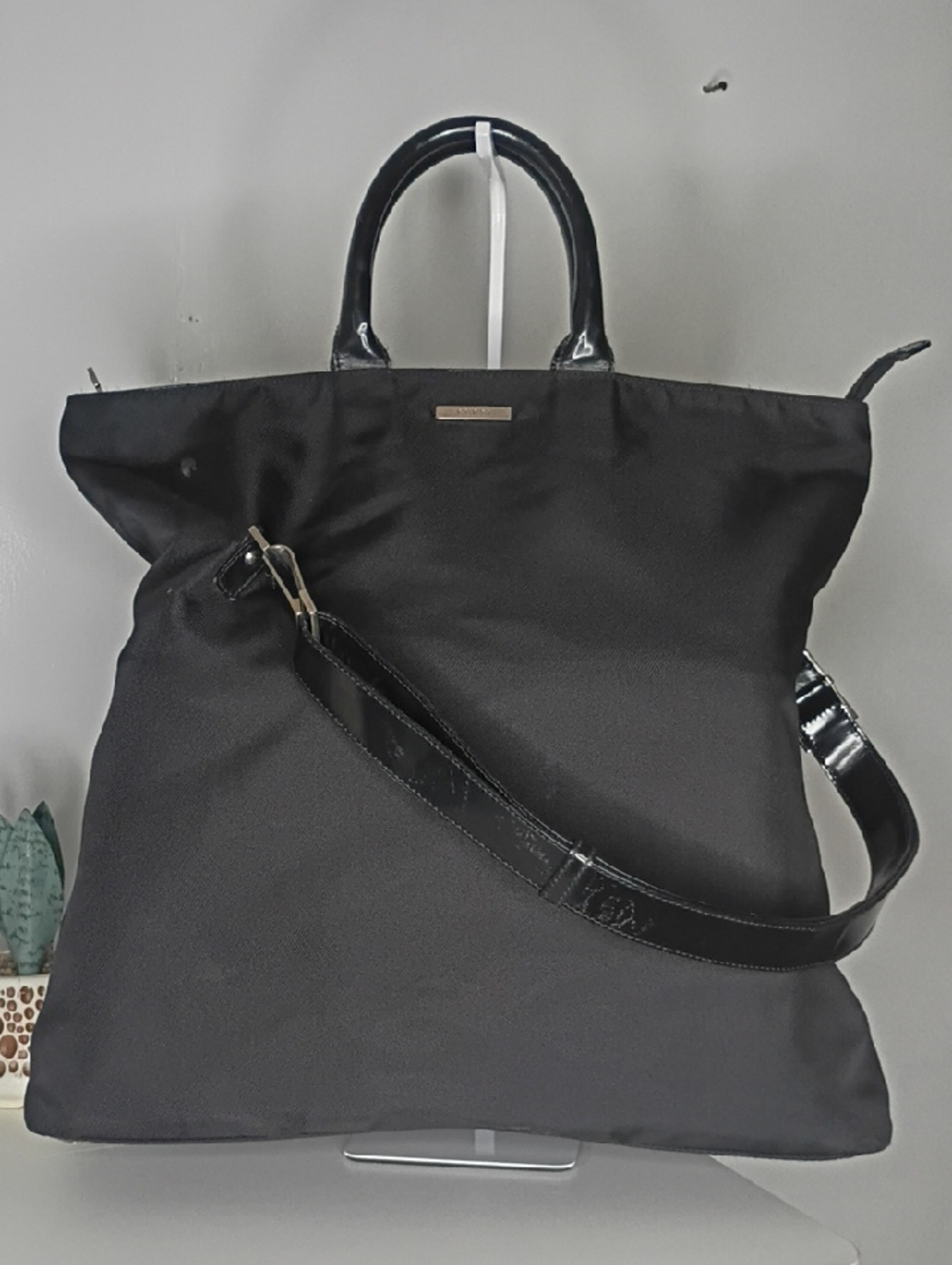 Vintage Gucci Two Way Tote Large Tote Bag Purse HUGE!